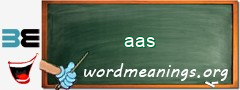 WordMeaning blackboard for aas